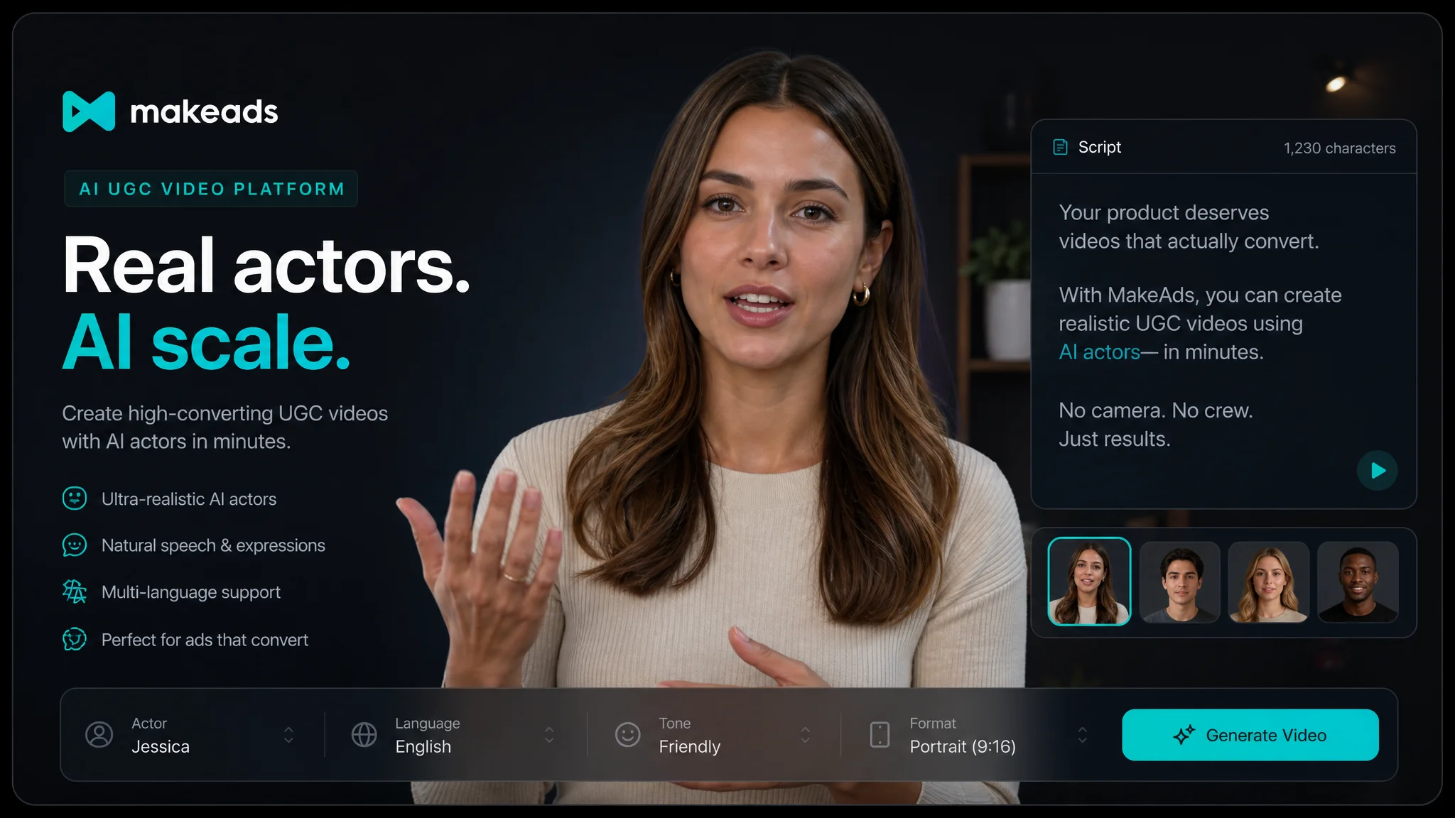 AI Actor in a casual, FaceTime-style video frame