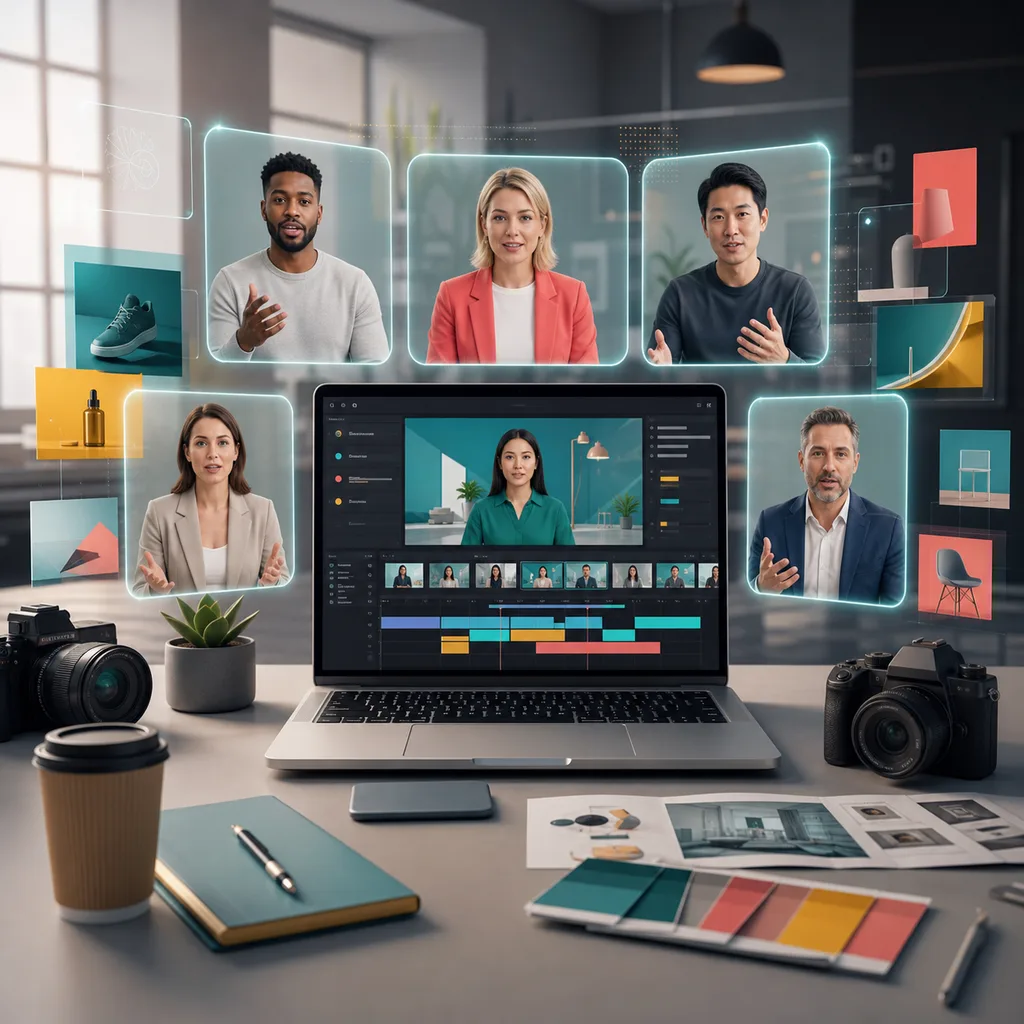 Avatar AI video maker workflow for business advertising campaigns