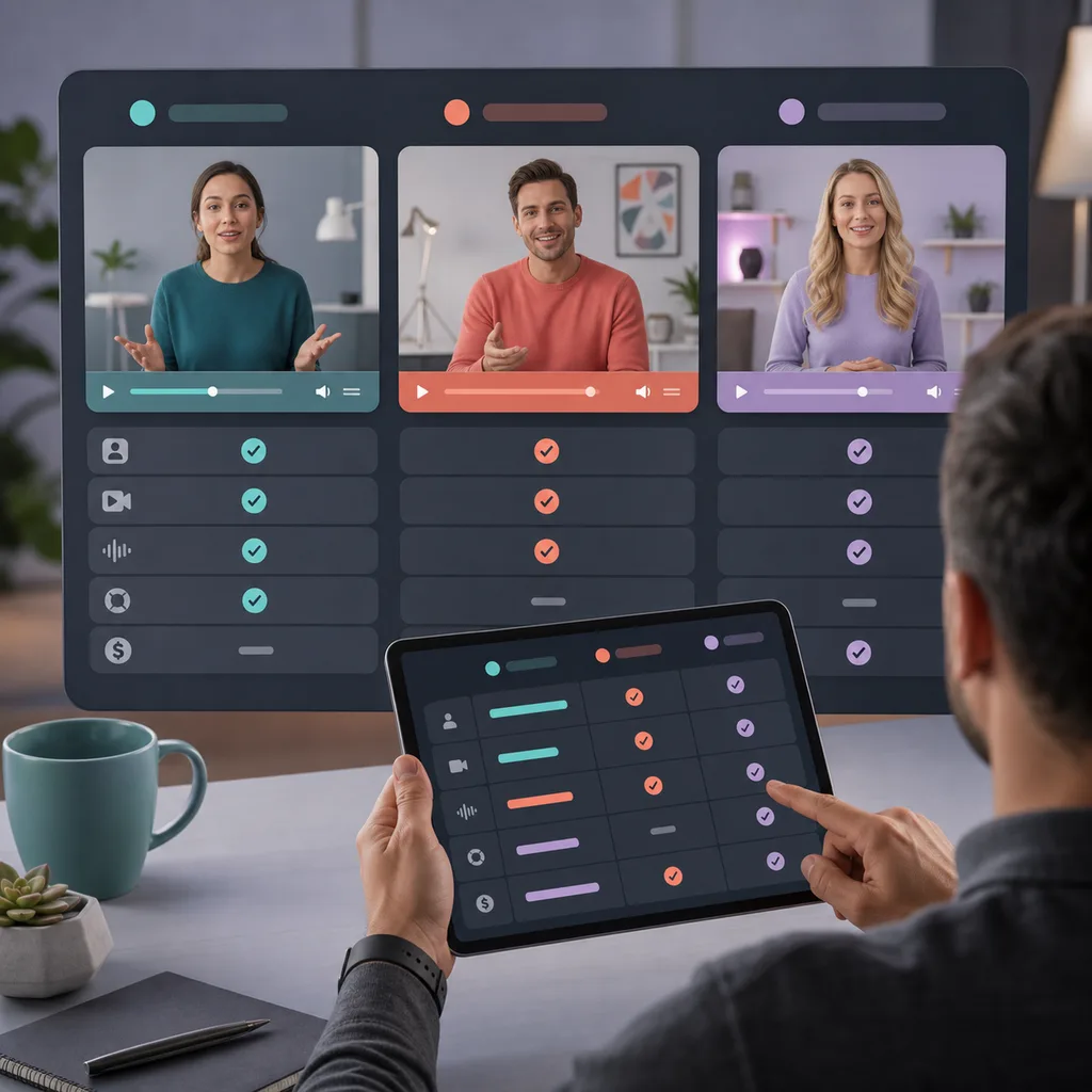 Review framework for UGC video creation platforms with AI avatars