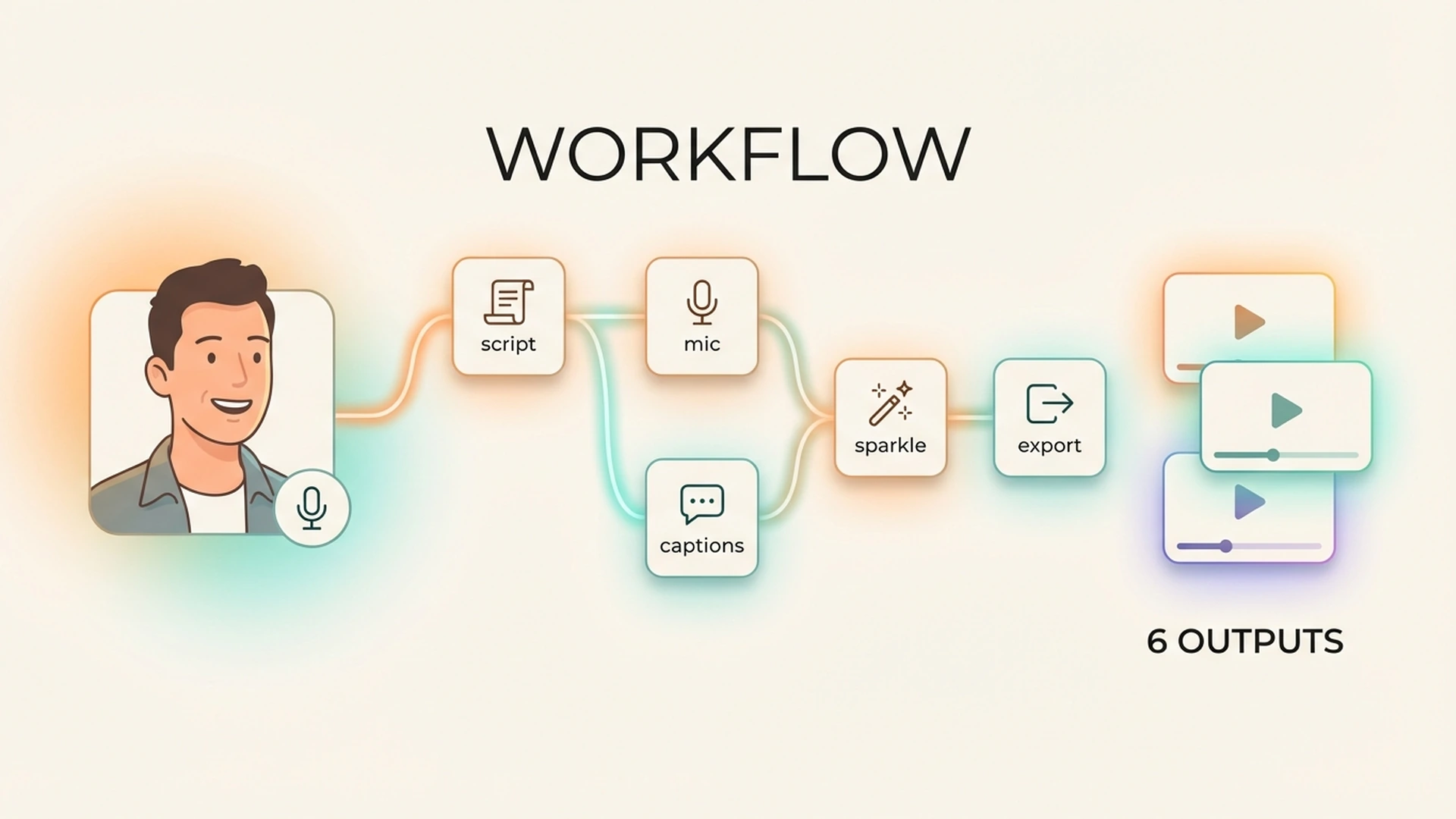 Workflow result showing an organized AI UGC video production process